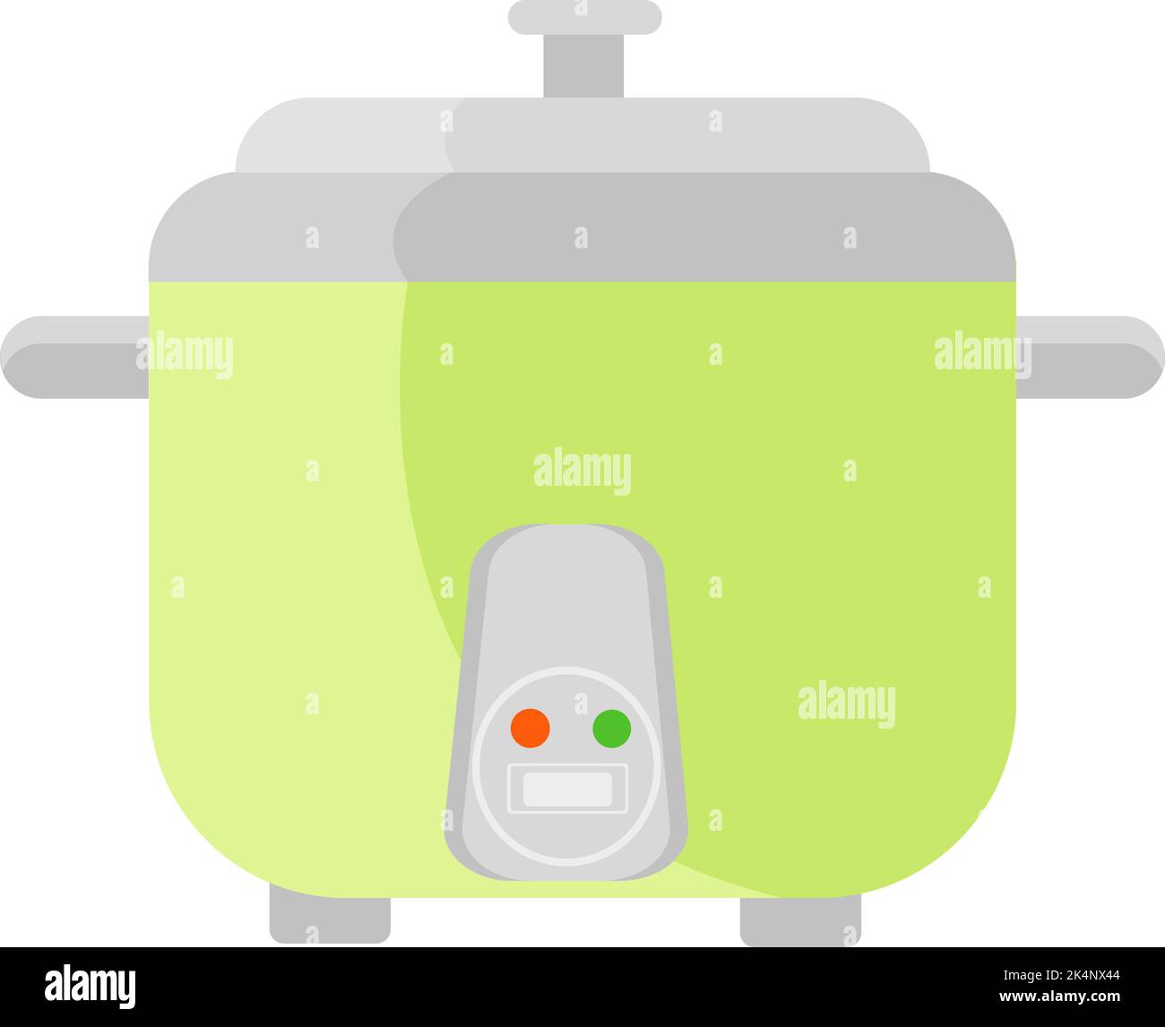 Cuiseur à riz vert, illustration, vecteur sur fond blanc. Illustration de Vecteur