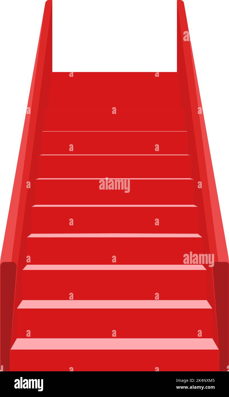 Escaliers rouges, illustration, vecteur sur fond blanc. Illustration de Vecteur