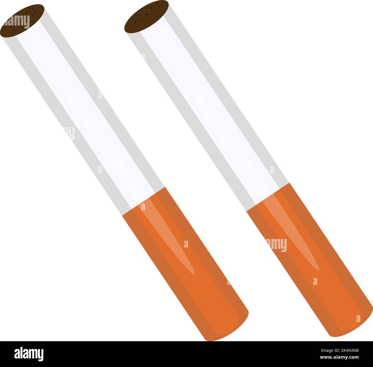 Cigarettes malsaines, illustration, vecteur sur fond blanc. Illustration de Vecteur