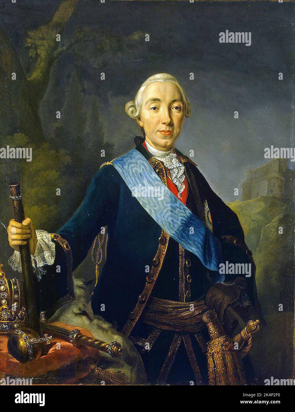 Pierre III (1728 – 1762) empereur de Russie renversé par sa femme, Catherine la Grande. Il est né à Kiel sous le nom de Charles Peter Ulrich de Schleswig-Holstein-Gottorp Banque D'Images