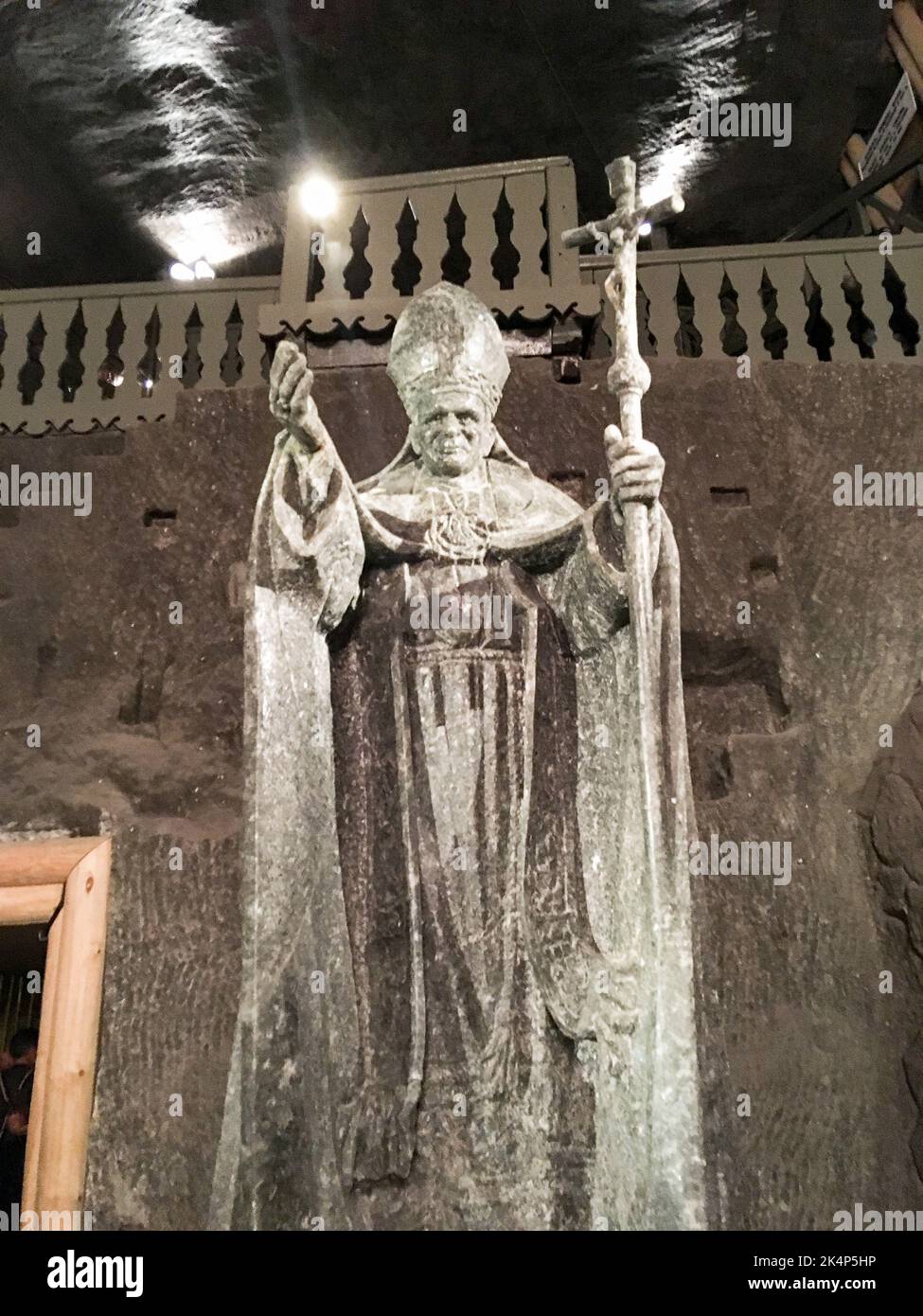 Wieliczka, Pologne - août 2018 : monuments de Karol Wojtyla Banque D'Images