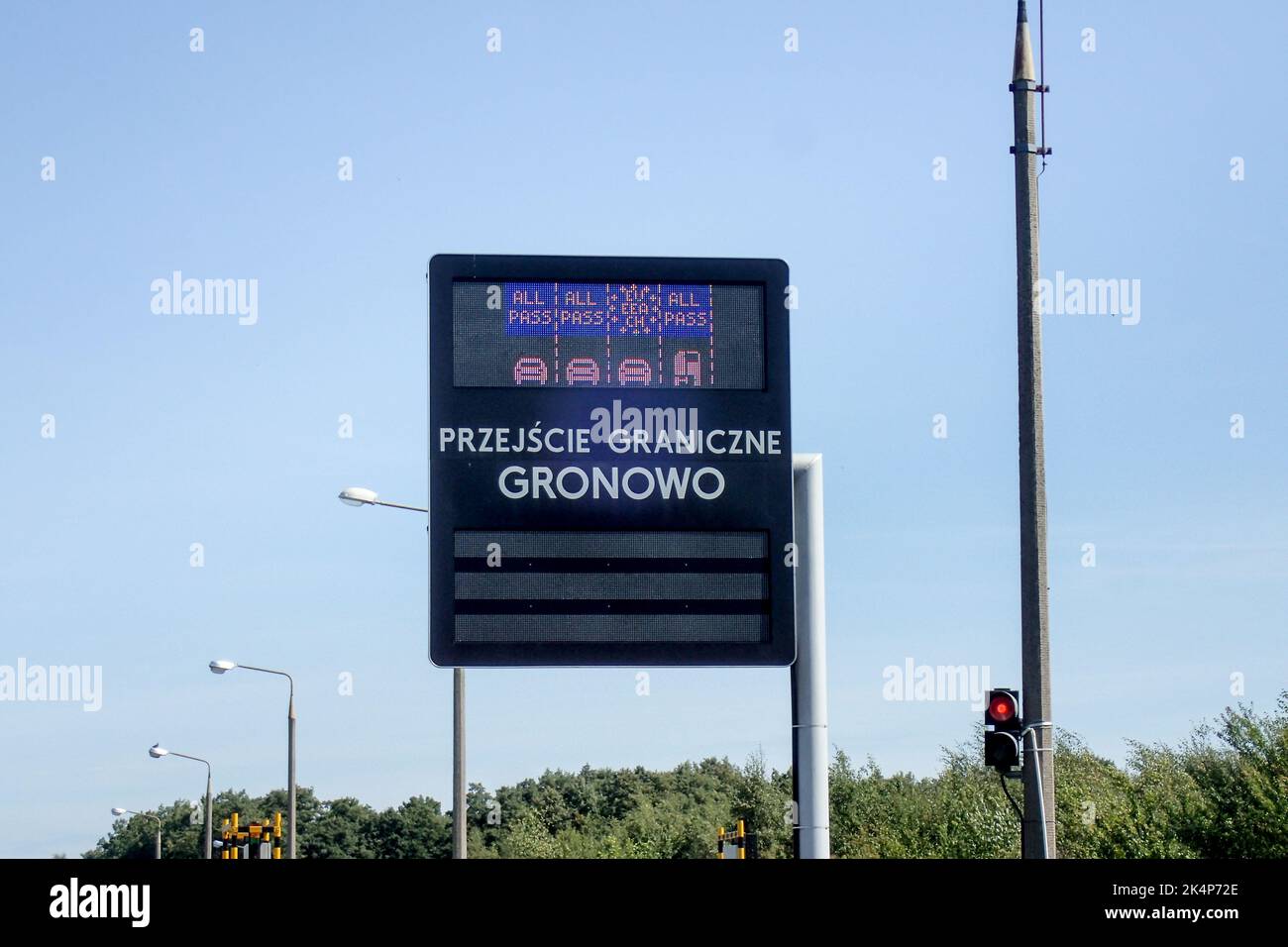 Gronowo, Pologne - 9 août 2018: Zone frontalière avec l'Union soviétique Banque D'Images