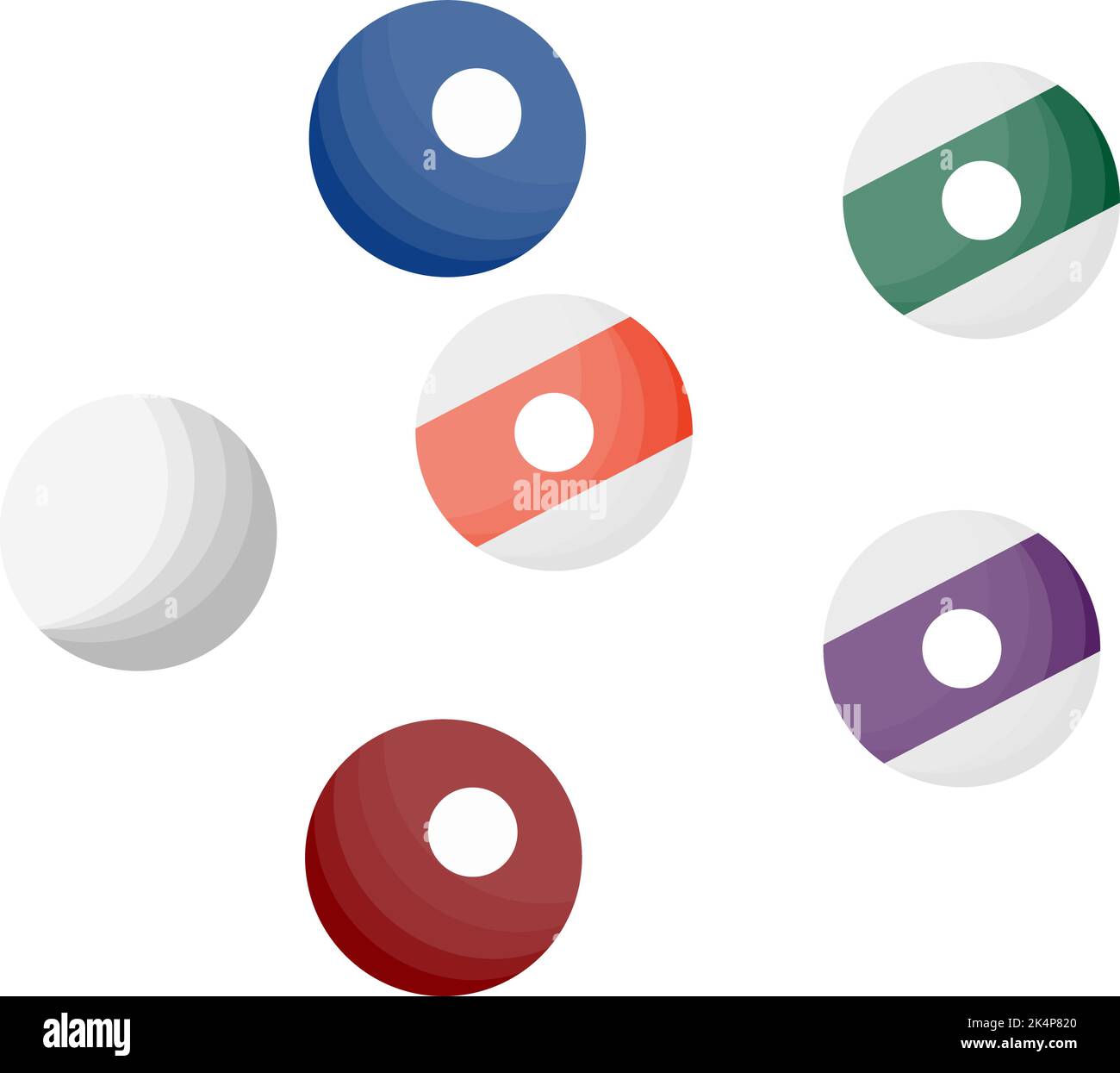 Boules de billard, illustration, vecteur sur fond blanc. Illustration de Vecteur