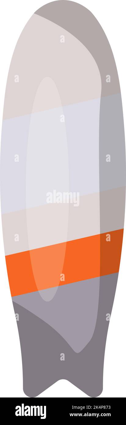 Planche de surf grise, illustration, vecteur sur fond blanc. Illustration de Vecteur