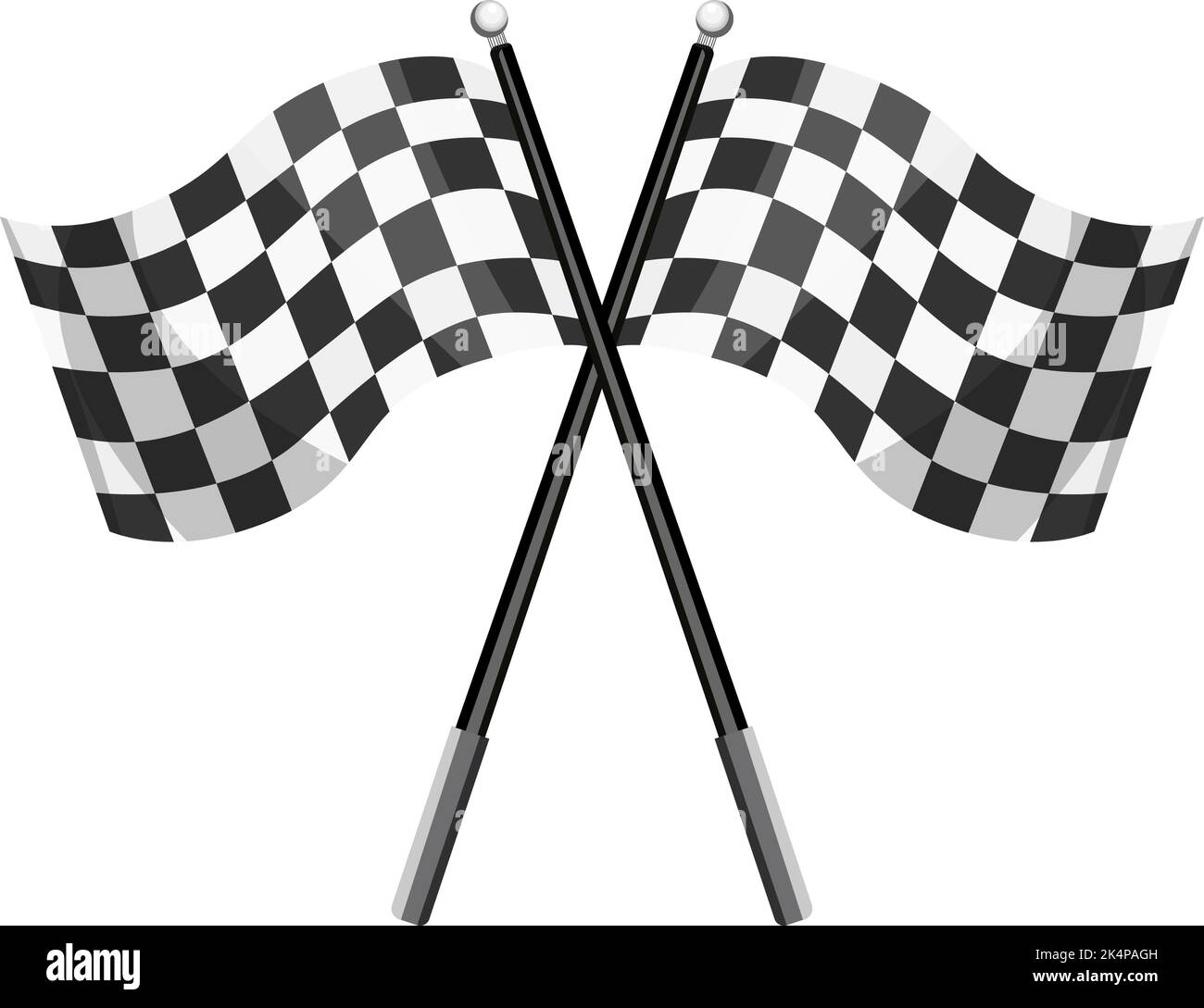 Drapeaux de course, illustration, vecteur sur fond blanc. Illustration de Vecteur
