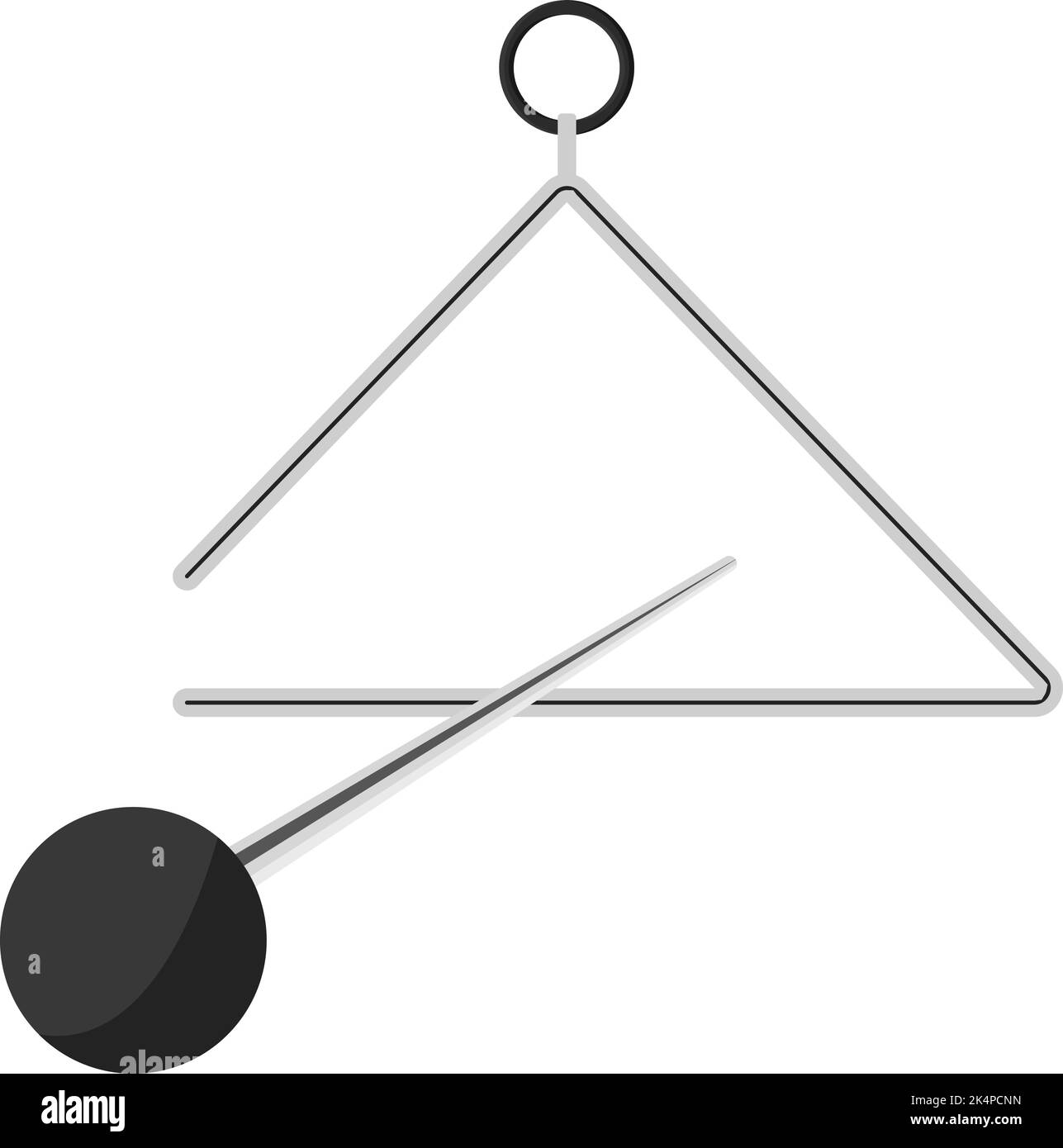 Instrument triangulaire, illustration, vecteur sur fond blanc. Illustration de Vecteur