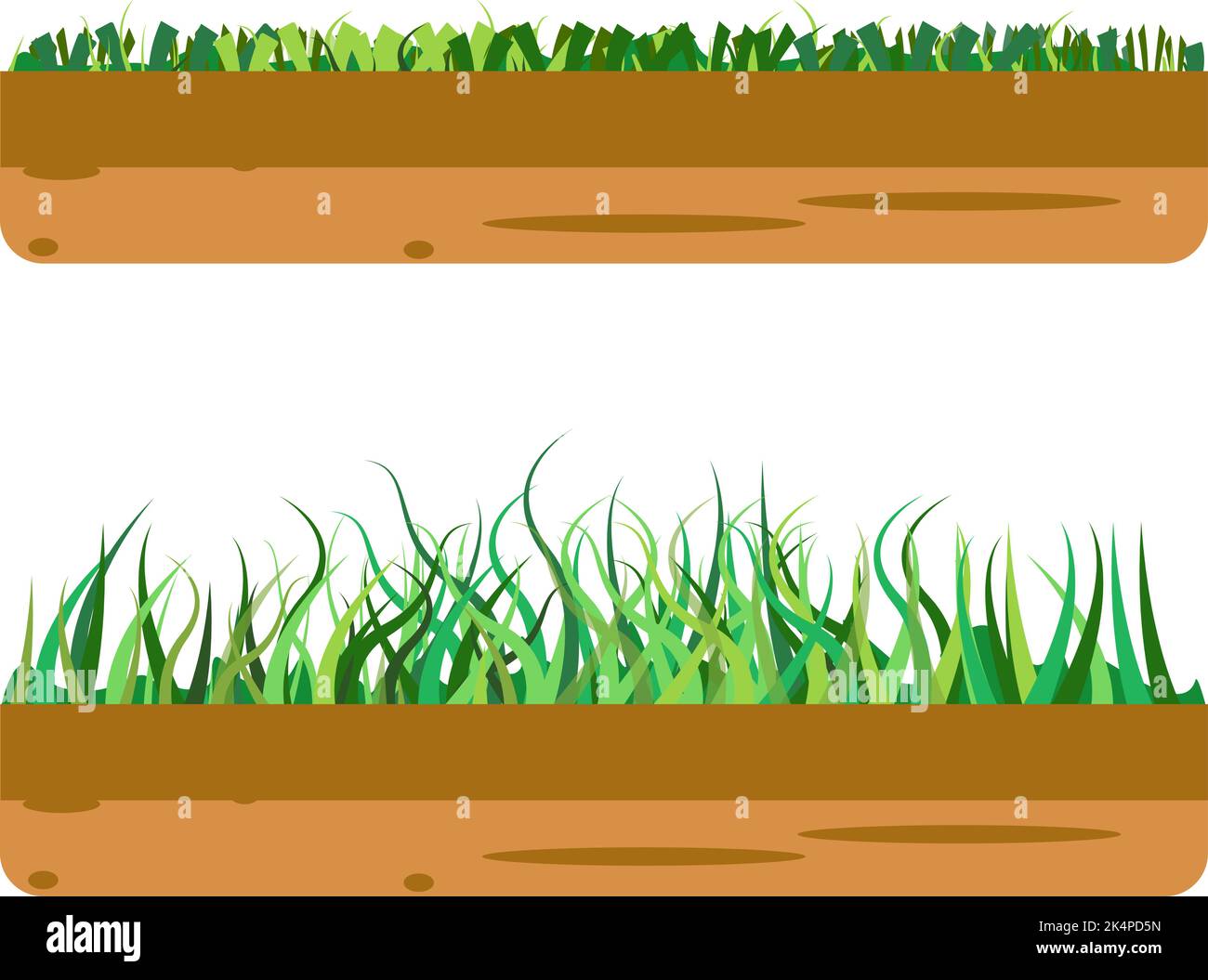 Herbe verte, illustration, vecteur sur fond blanc. Illustration de Vecteur