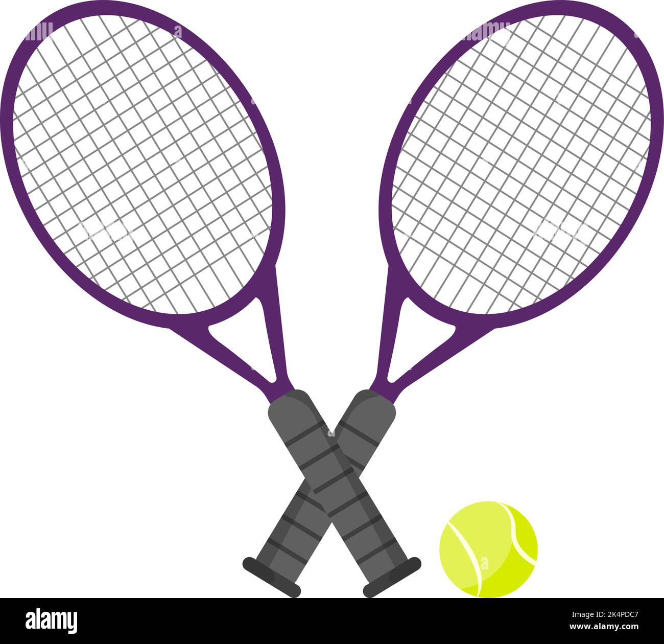 Raquettes de tennis noires, illustration, vecteur sur fond blanc. Illustration de Vecteur