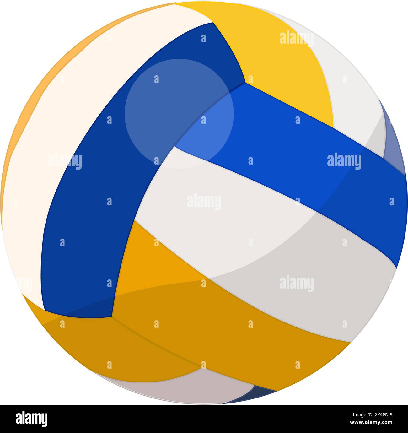 Ballon de sport de volley, illustration, vecteur sur fond blanc. Illustration de Vecteur