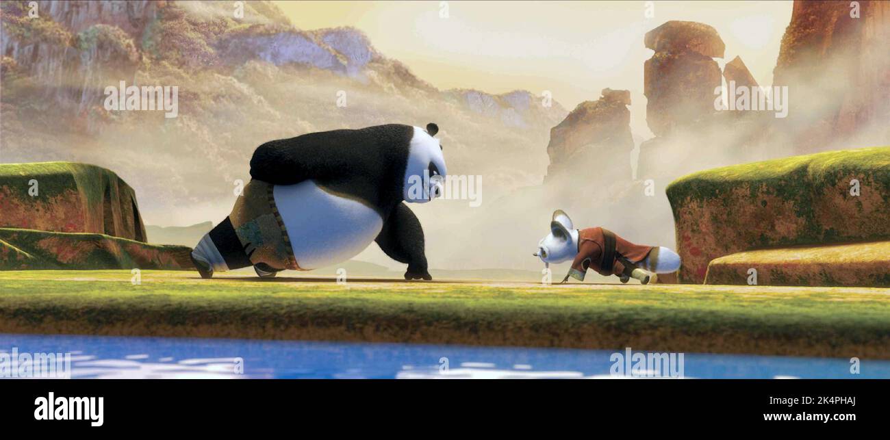 PO LE PANDA, maître Shifu, Kung Fu Panda, 2008 Banque D'Images