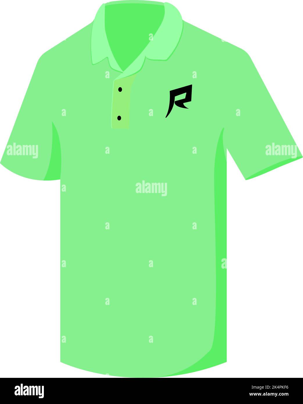Maillot de tennis vert, illustration, vecteur sur fond blanc. Illustration de Vecteur
