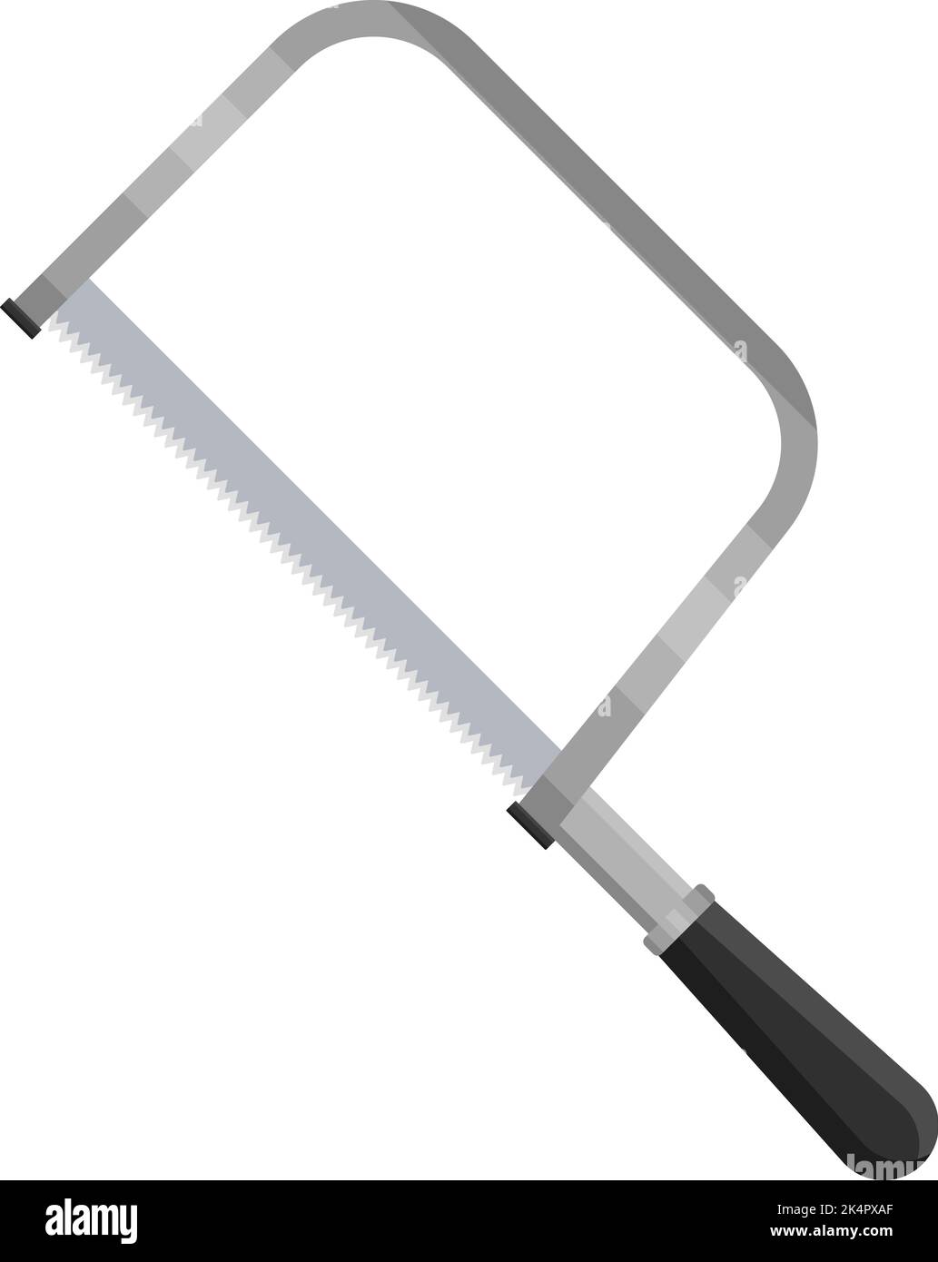 Scie à main noire, illustration, vecteur sur fond blanc. Illustration de Vecteur