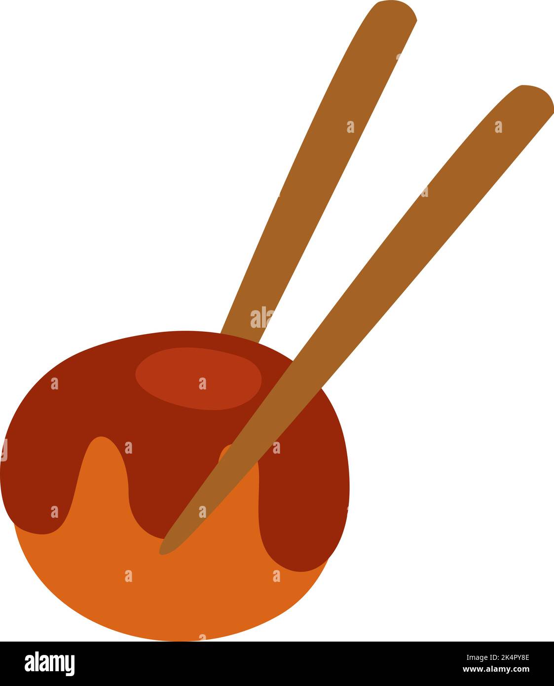 Takoyaki alimentaire asiatique, illustration, vecteur sur fond blanc. Illustration de Vecteur