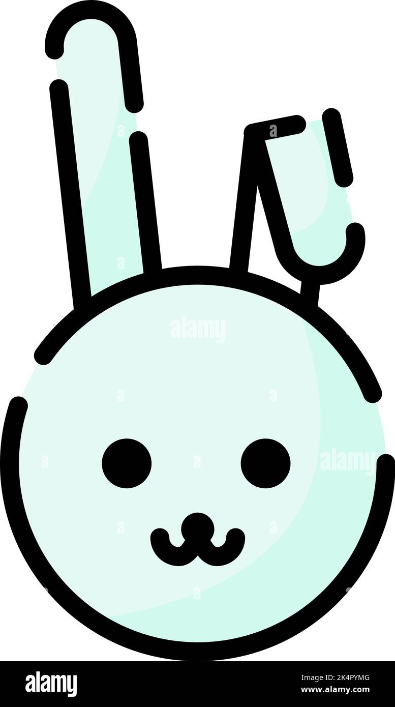 Lapin blanc, illustration, vecteur sur fond blanc. Illustration de Vecteur