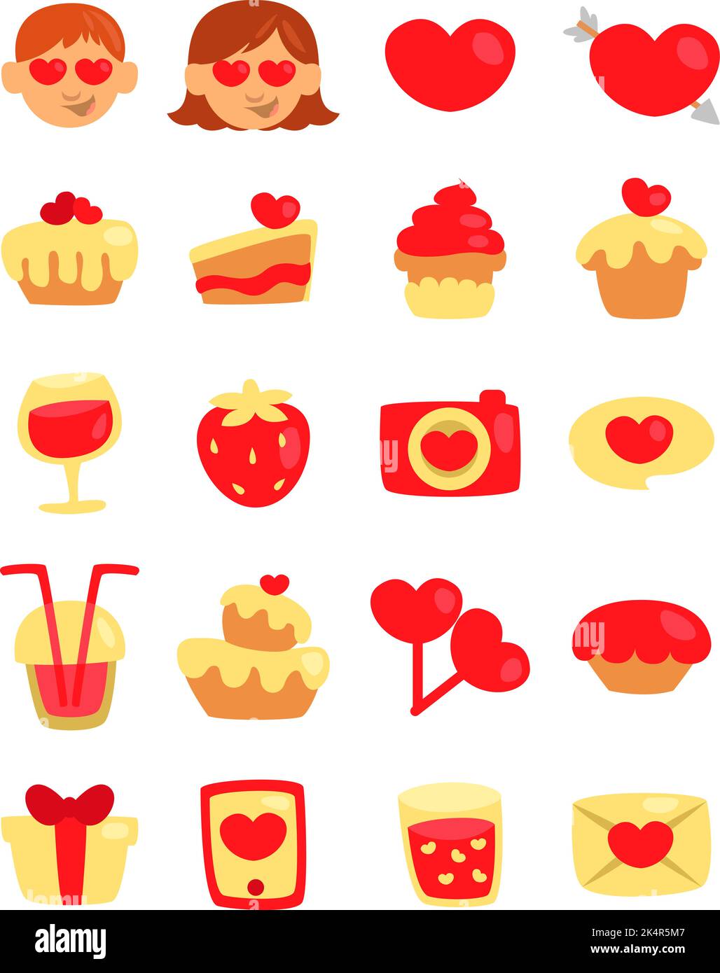 L'amour est grand, illustration, vecteur sur fond blanc. Illustration de Vecteur