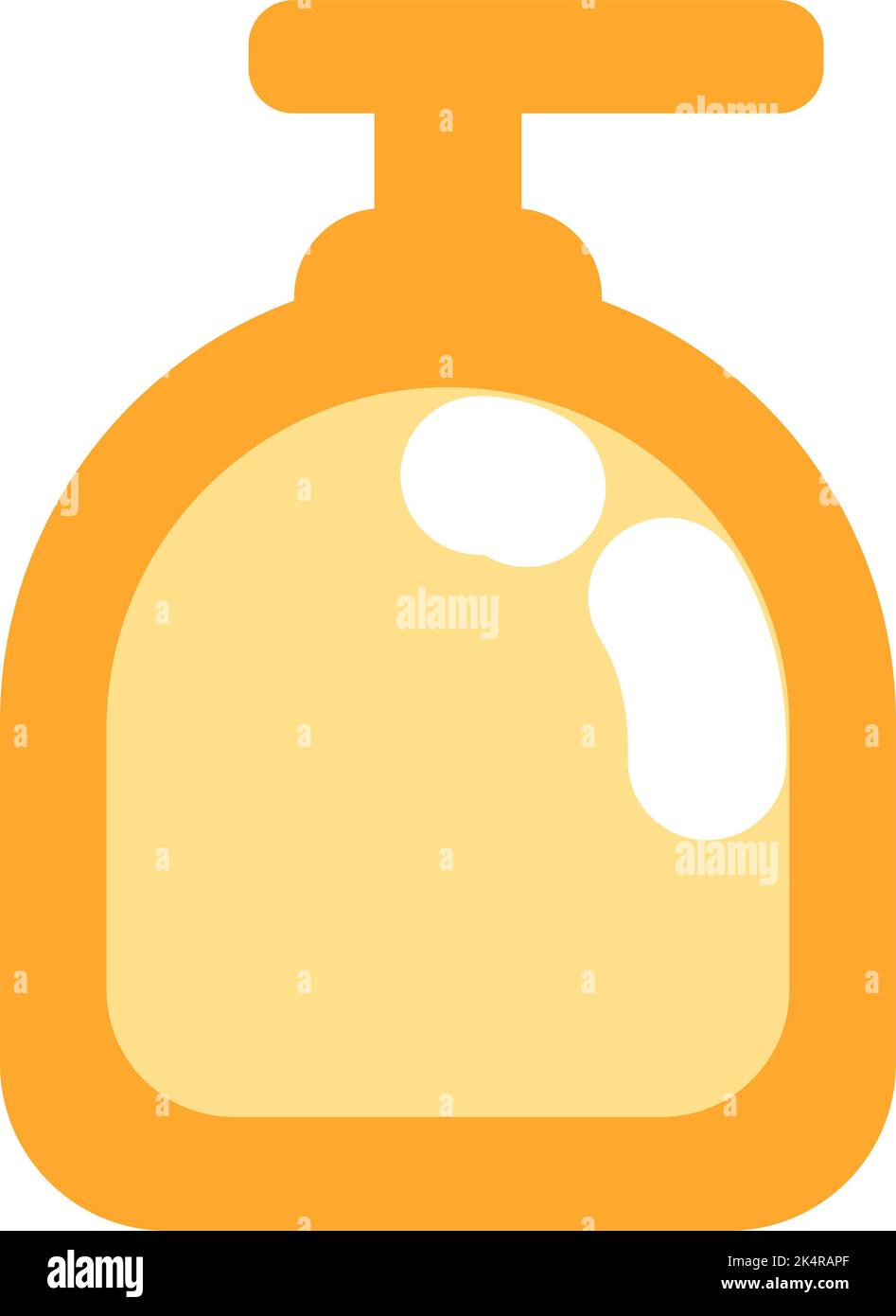 Savon liquide jaune, illustration, vecteur sur fond blanc. Illustration de Vecteur