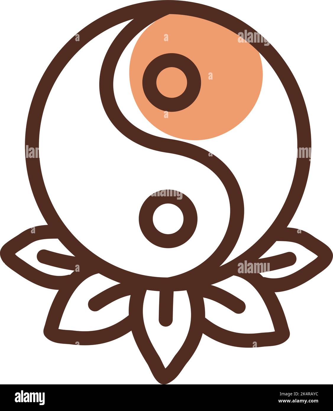 Yin et Yang, illustration, vecteur sur fond blanc. Illustration de Vecteur