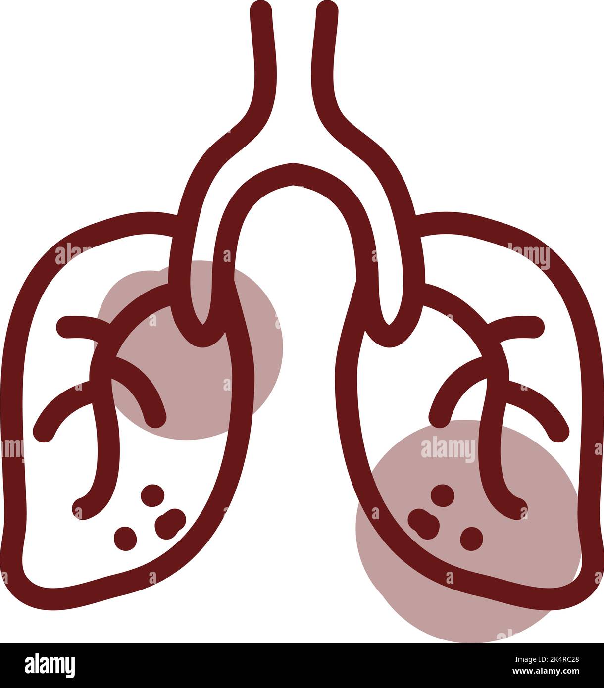 Santé pulmonaire, illustration, vecteur sur fond blanc. Illustration de Vecteur