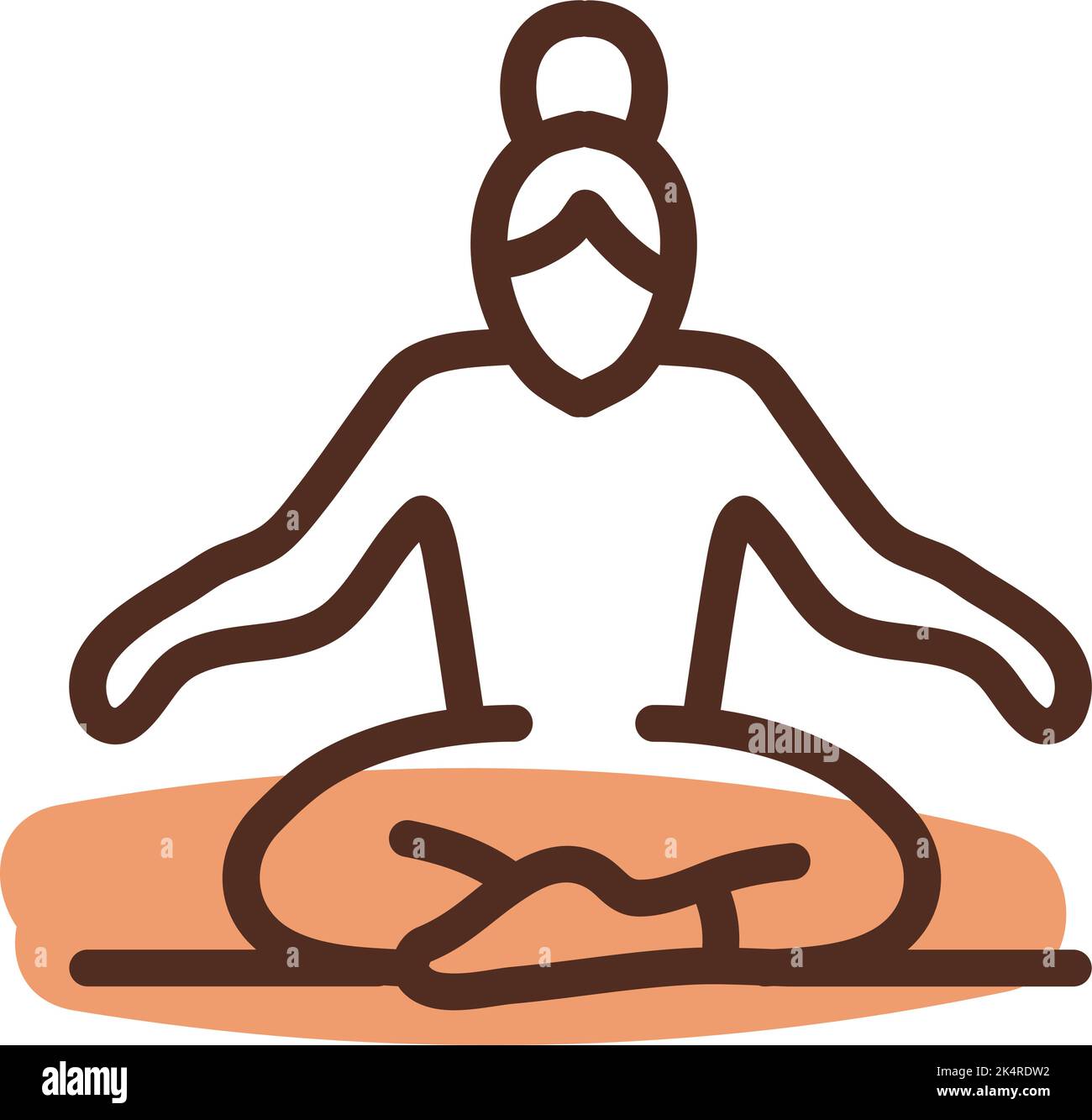 Exercice de méditation spa, illustration, vecteur sur fond blanc. Illustration de Vecteur