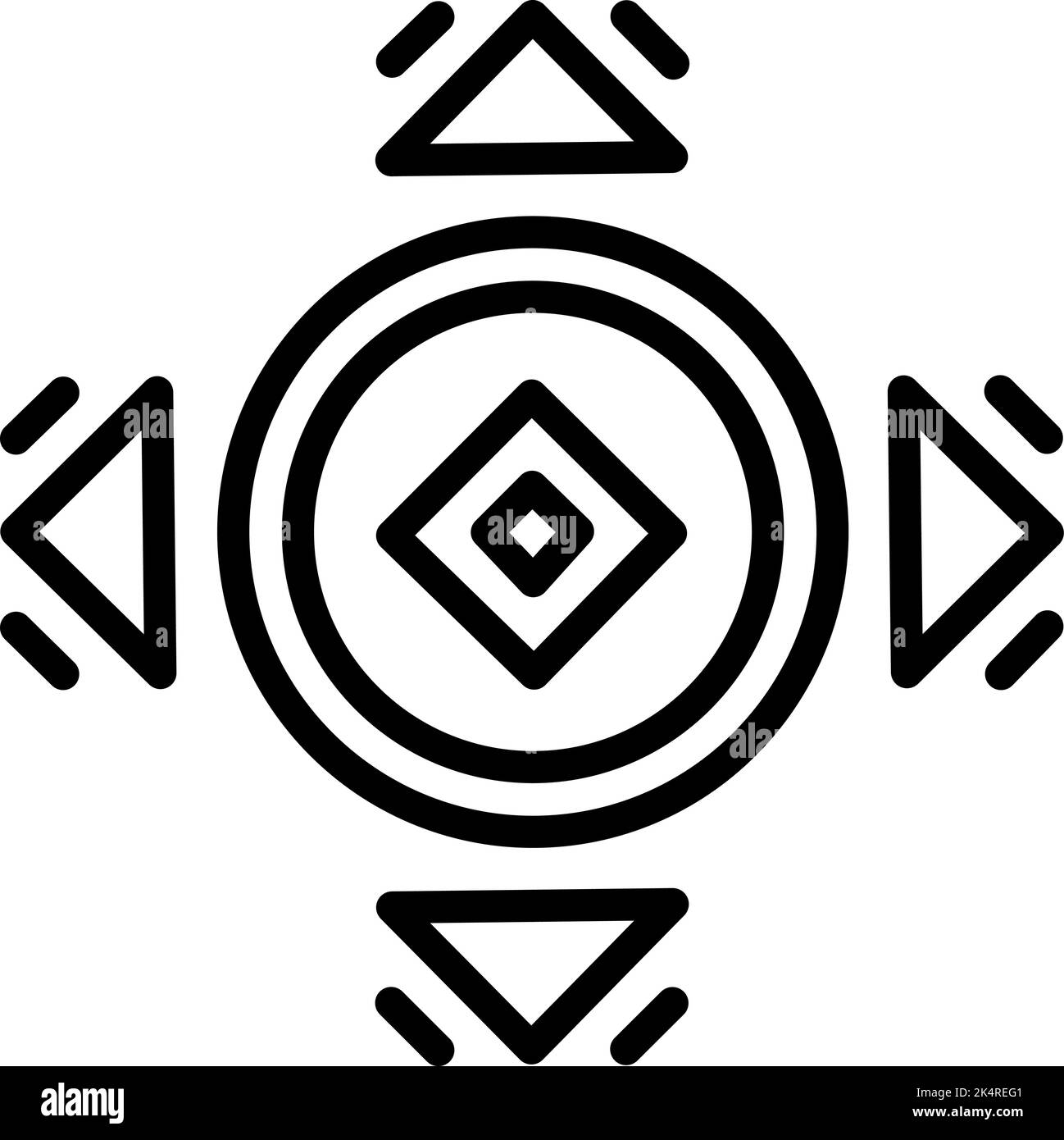 Table ronde avec chaises triangulaires, illustration, vecteur sur fond blanc. Illustration de Vecteur