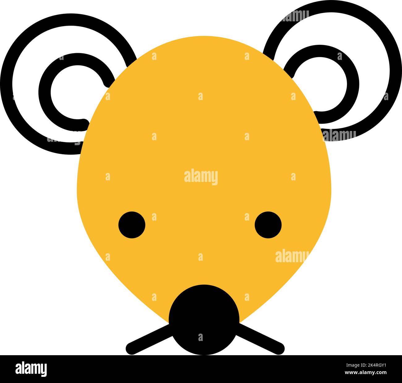 Souris jaune, illustration, vecteur sur fond blanc. Illustration de Vecteur