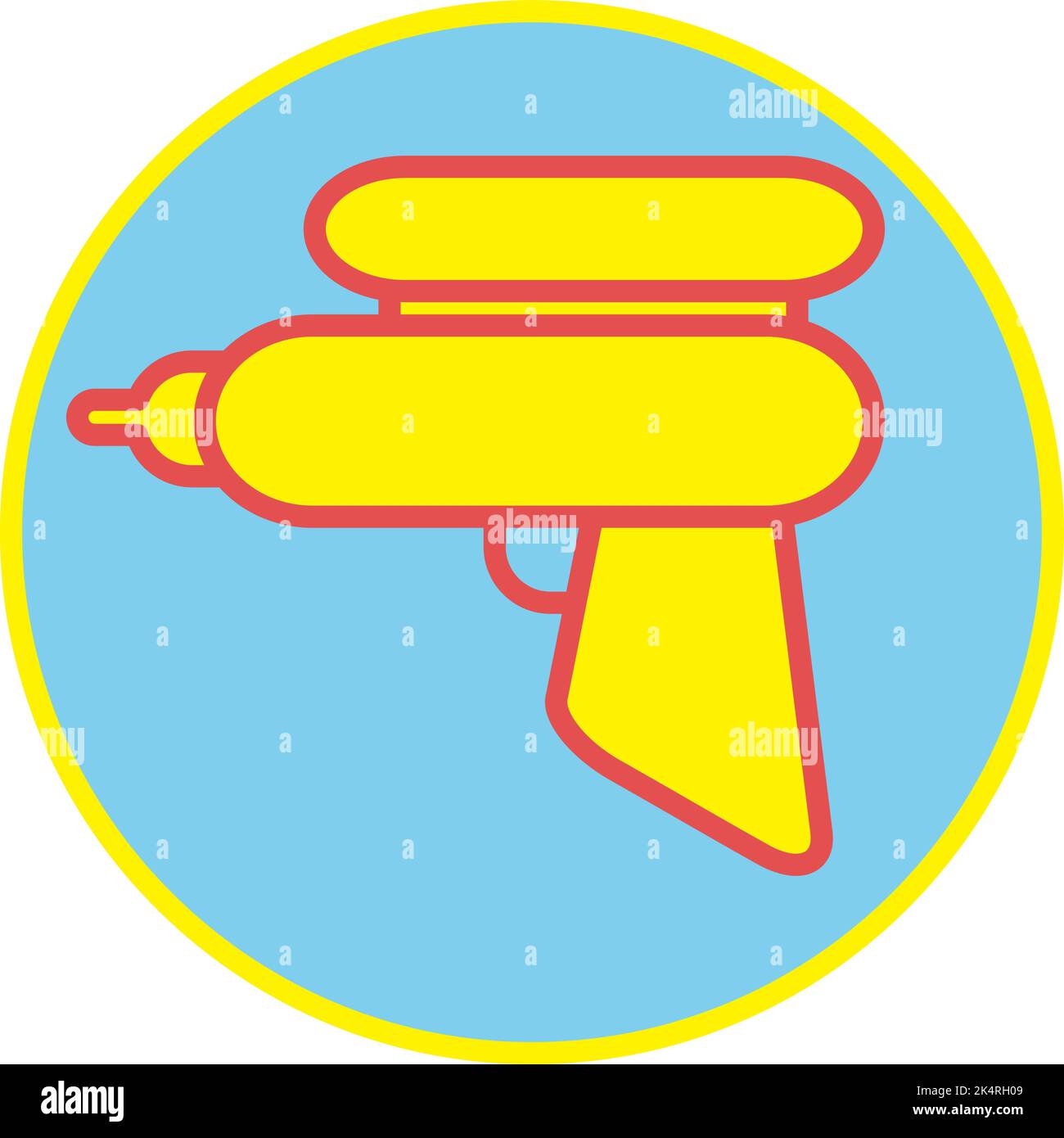 Pistolet à eau pour bébé, illustration, vecteur sur fond blanc. Illustration de Vecteur
