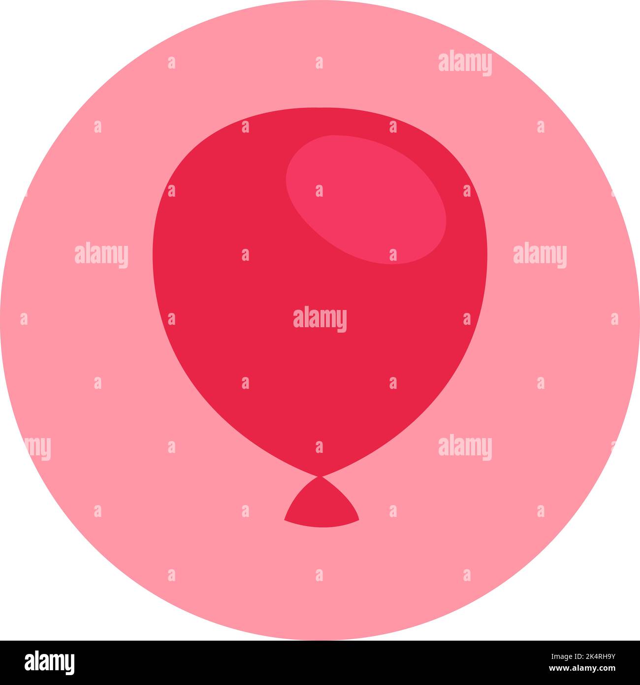 Ballon de célébration rouge, illustration, vecteur sur fond blanc. Illustration de Vecteur