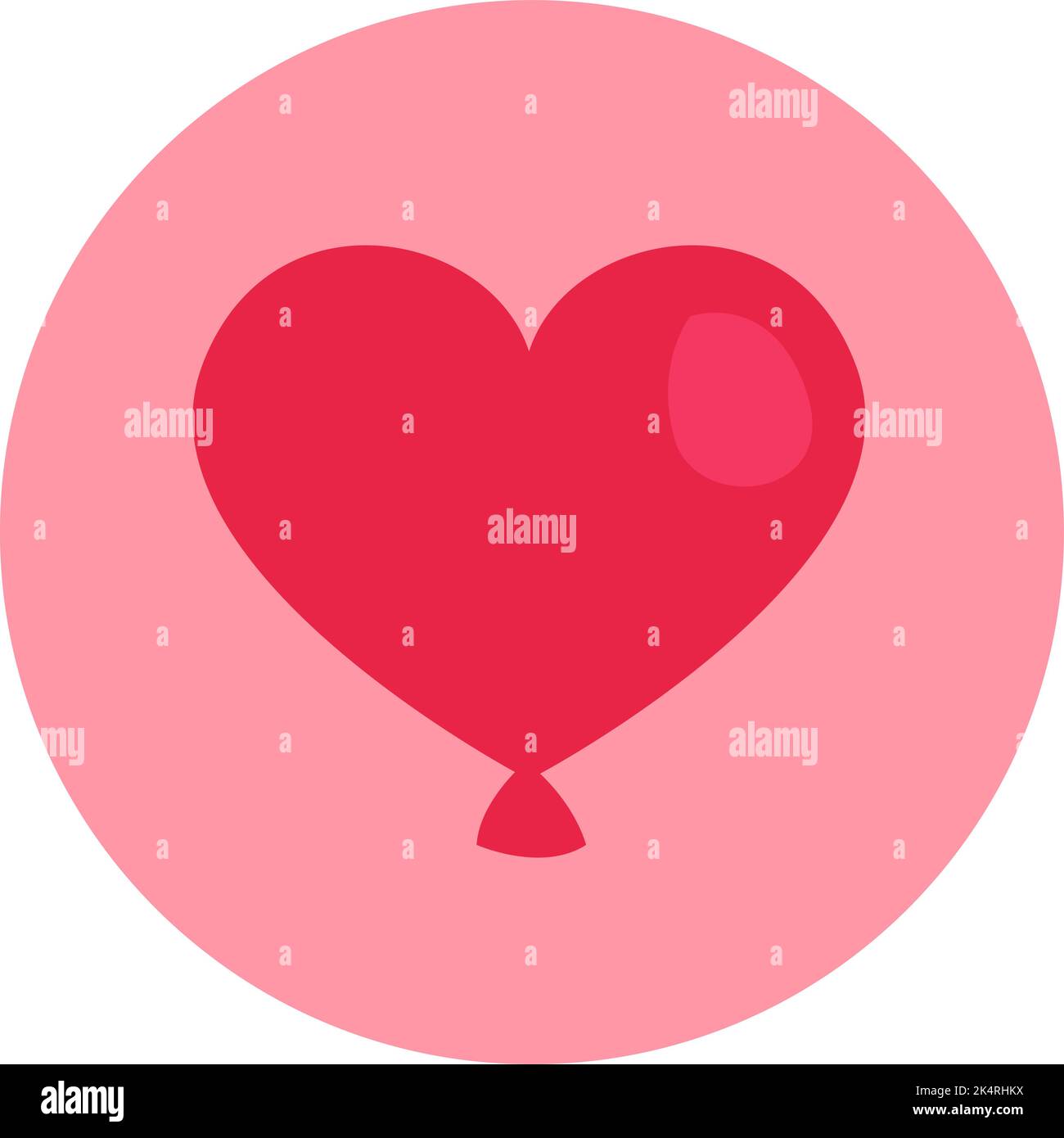 Ballon en forme de coeur, illustration, vecteur sur fond blanc. Illustration de Vecteur