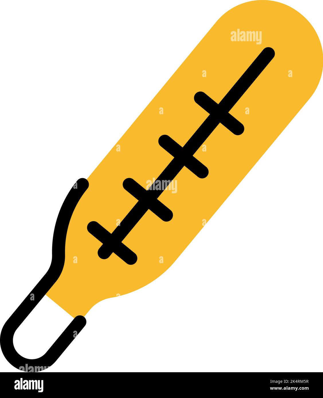 Petit thermomètre à virus corona, illustration, vecteur sur fond blanc. Illustration de Vecteur