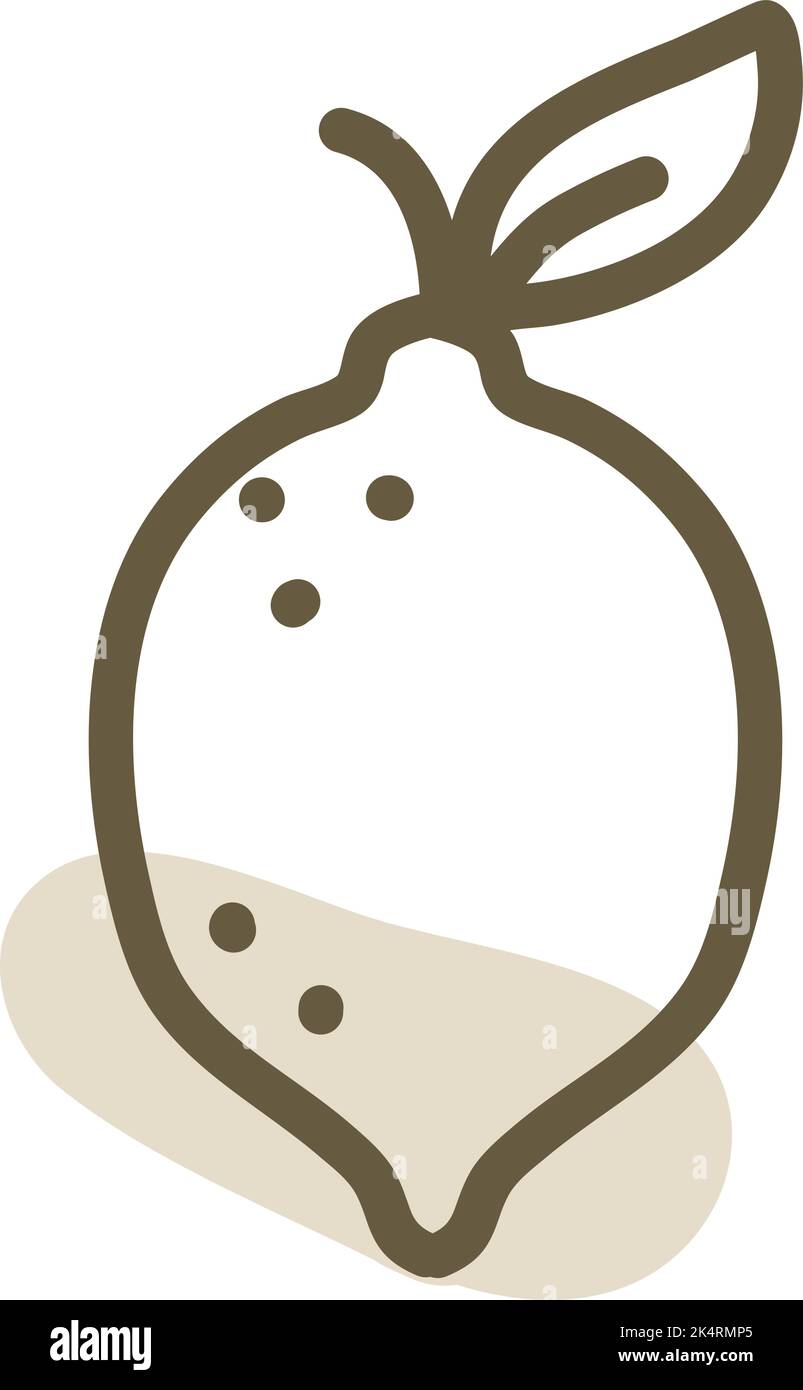 Citron aigre, illustration, vecteur sur fond blanc. Illustration de Vecteur