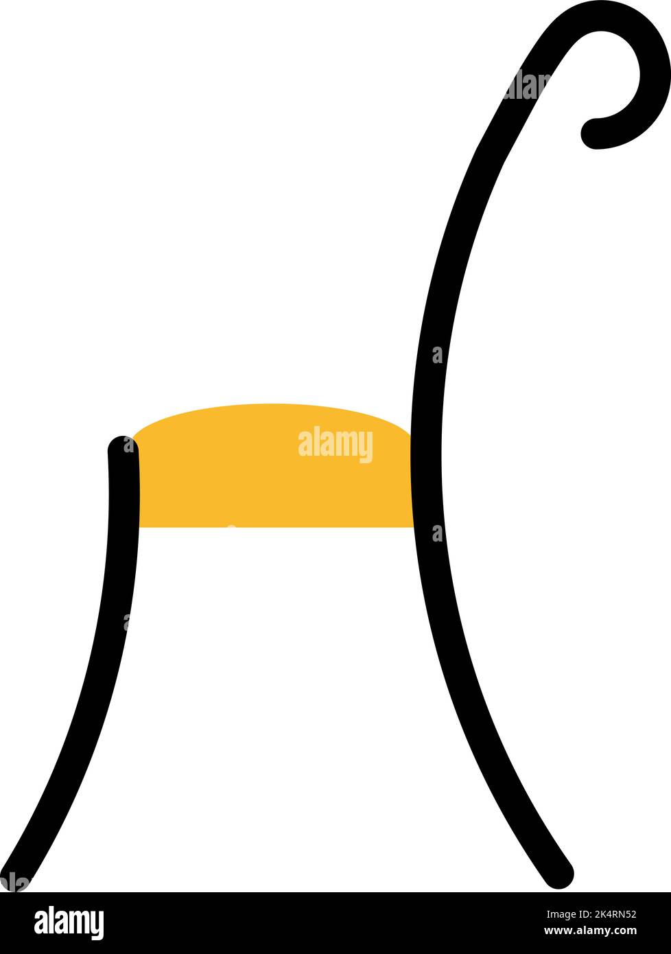Fauteuil jaune, illustration, vecteur sur fond blanc. Illustration de Vecteur