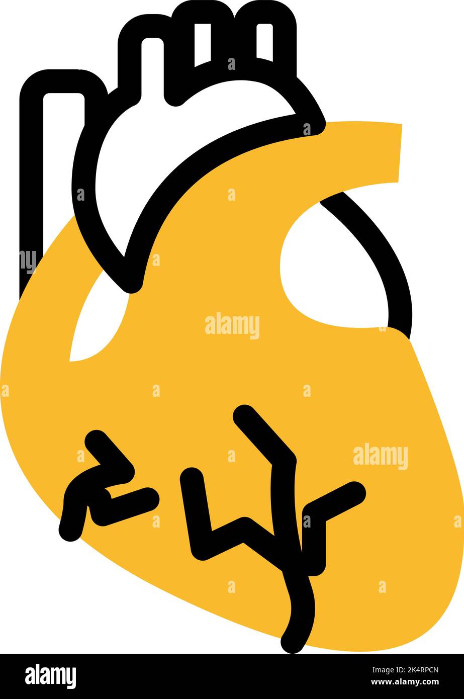 Coeur sain, illustration, vecteur sur fond blanc. Illustration de Vecteur