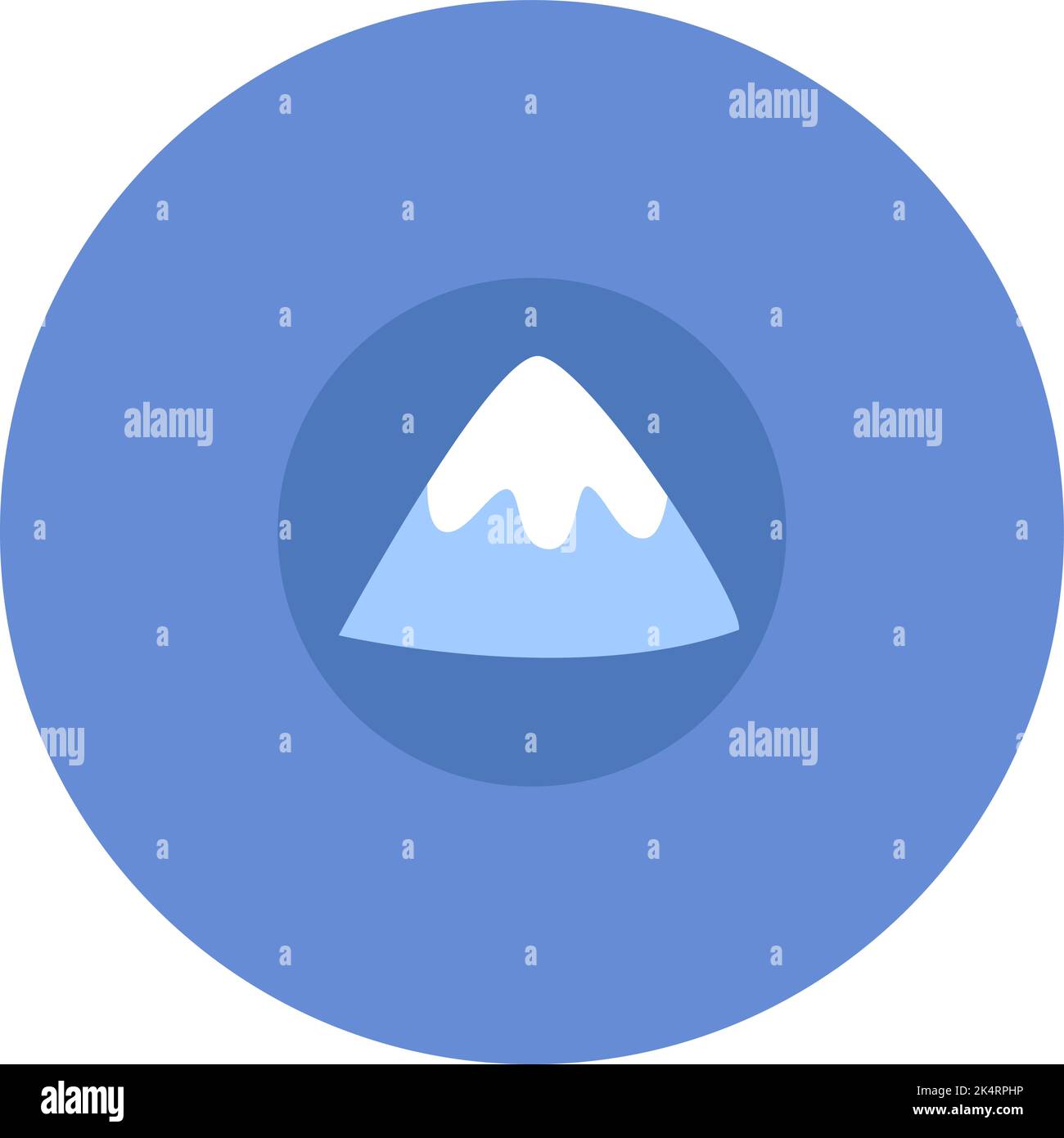 Montagne enneigée, illustration, vecteur sur fond blanc. Illustration de Vecteur