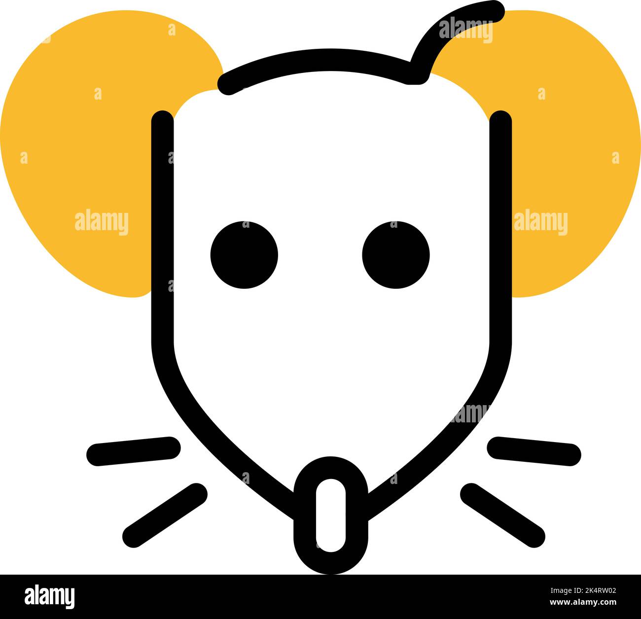 Souris PET, illustration, vecteur sur fond blanc. Illustration de Vecteur