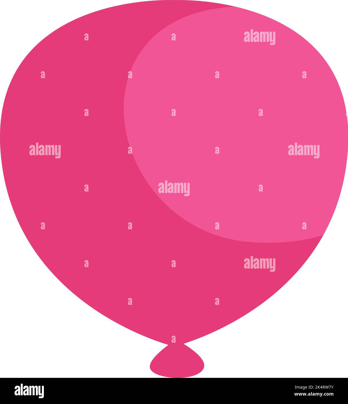 Ballon rose, illustration, vecteur sur fond blanc. Illustration de Vecteur