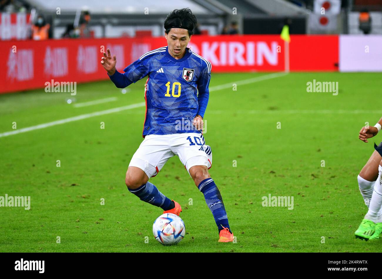 Match international de préparation, Merkur-Spiel-Arena Düsseldorf: Japon contre Equateur; Takumi Minamino (JPN) Banque D'Images