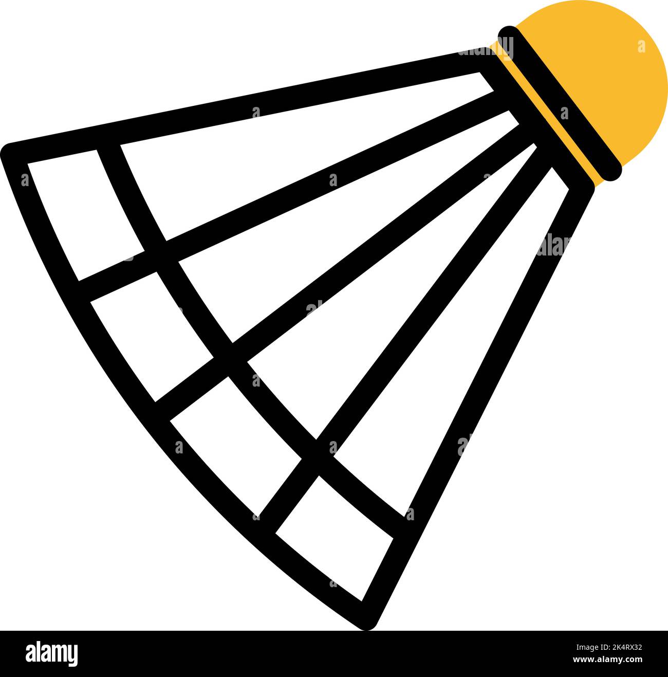 Ballon de badminton, illustration, vecteur sur fond blanc. Illustration de Vecteur