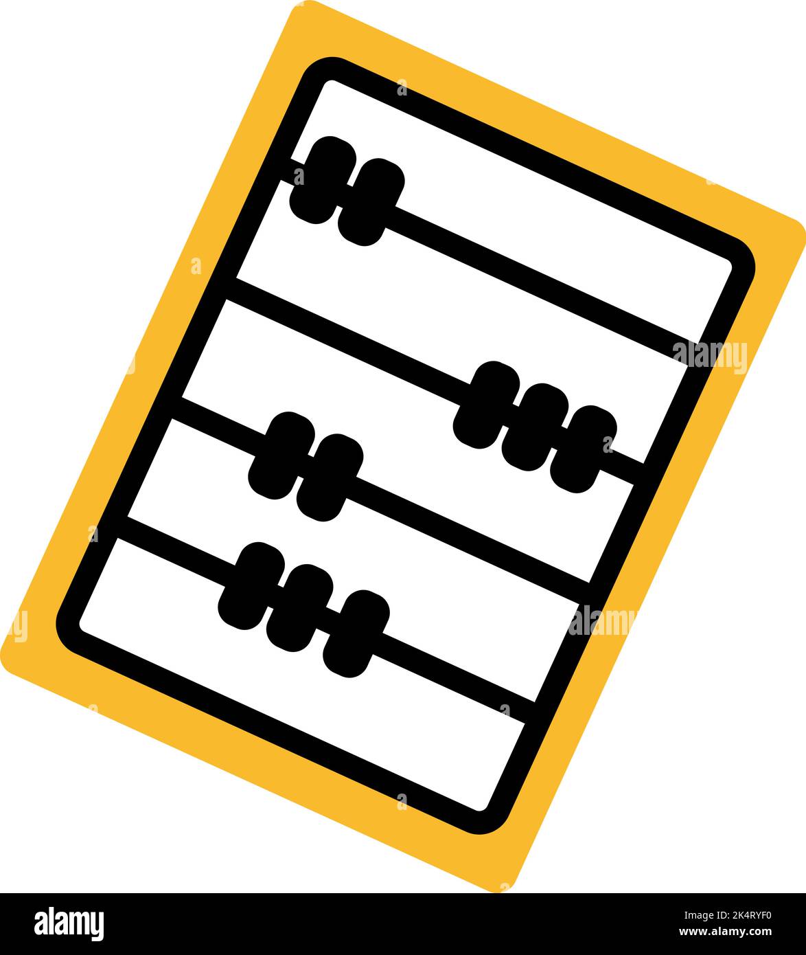 École abacus, illustration, vecteur sur fond blanc. Illustration de Vecteur