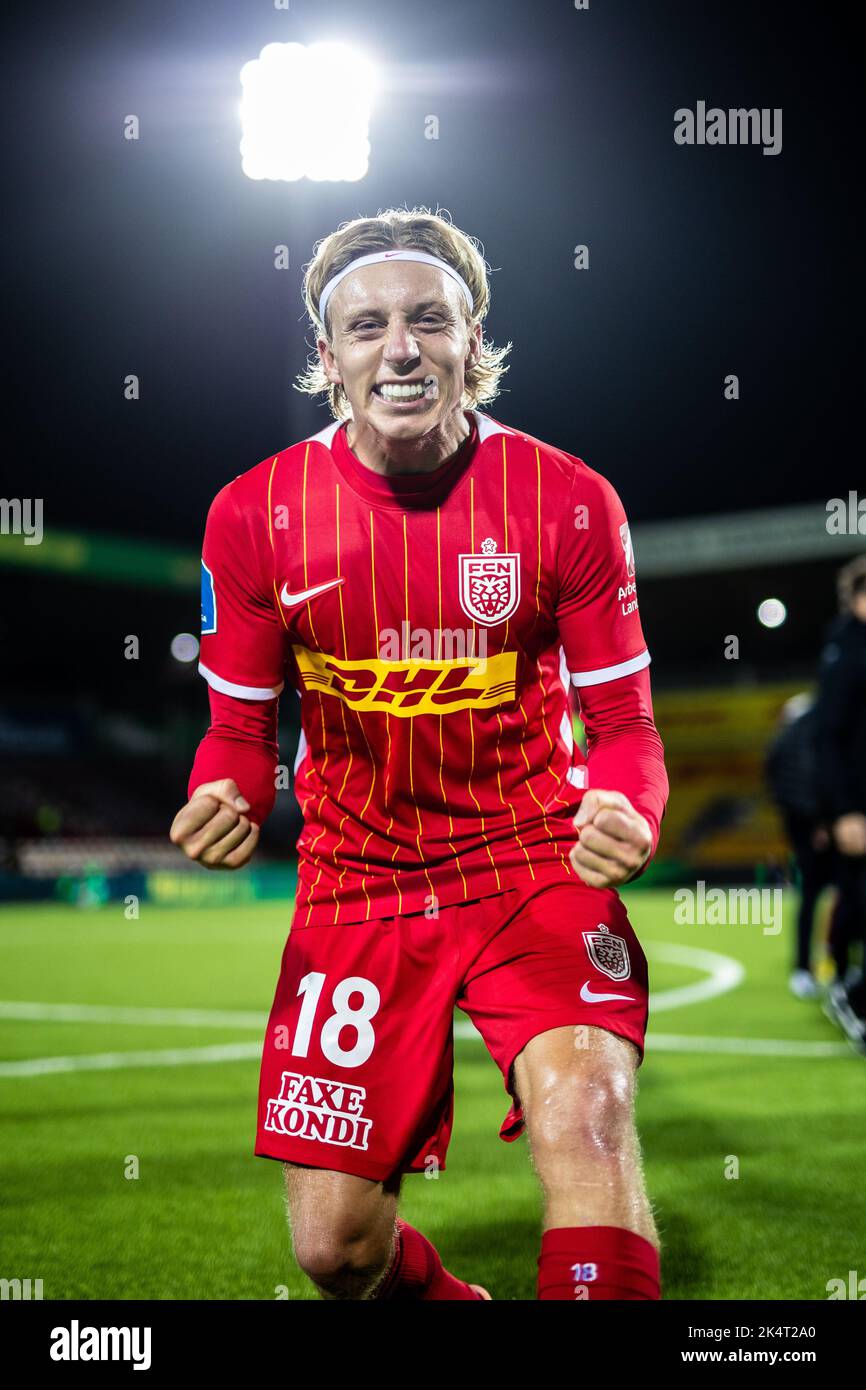 Farum, Danemark. 03rd octobre 2022. Mads Bidstrup (18) du FC Nordsjaelland vu après le match Superliga de 3F entre le FC Nordsjaelland et le Randers FC à droite de Dream Park à Farum. (Crédit photo : Gonzales photo/Alamy Live News Banque D'Images