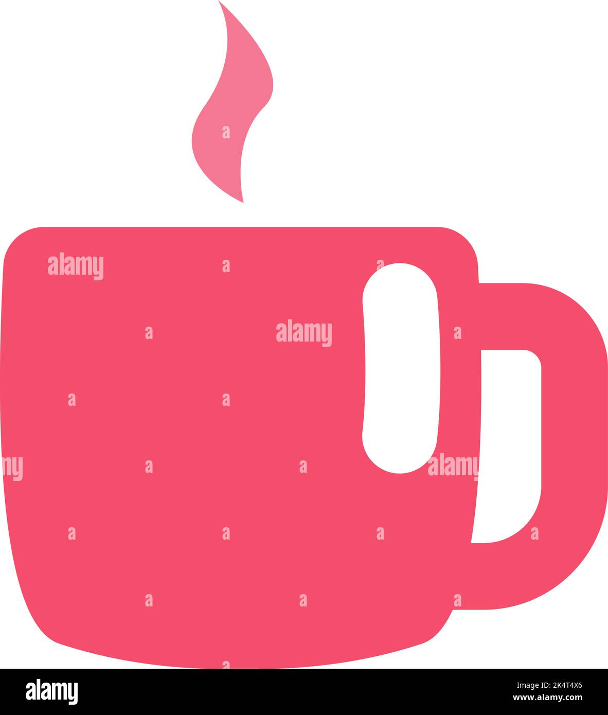 Tasse de thé chaud rose, illustration, vecteur sur fond blanc. Illustration de Vecteur