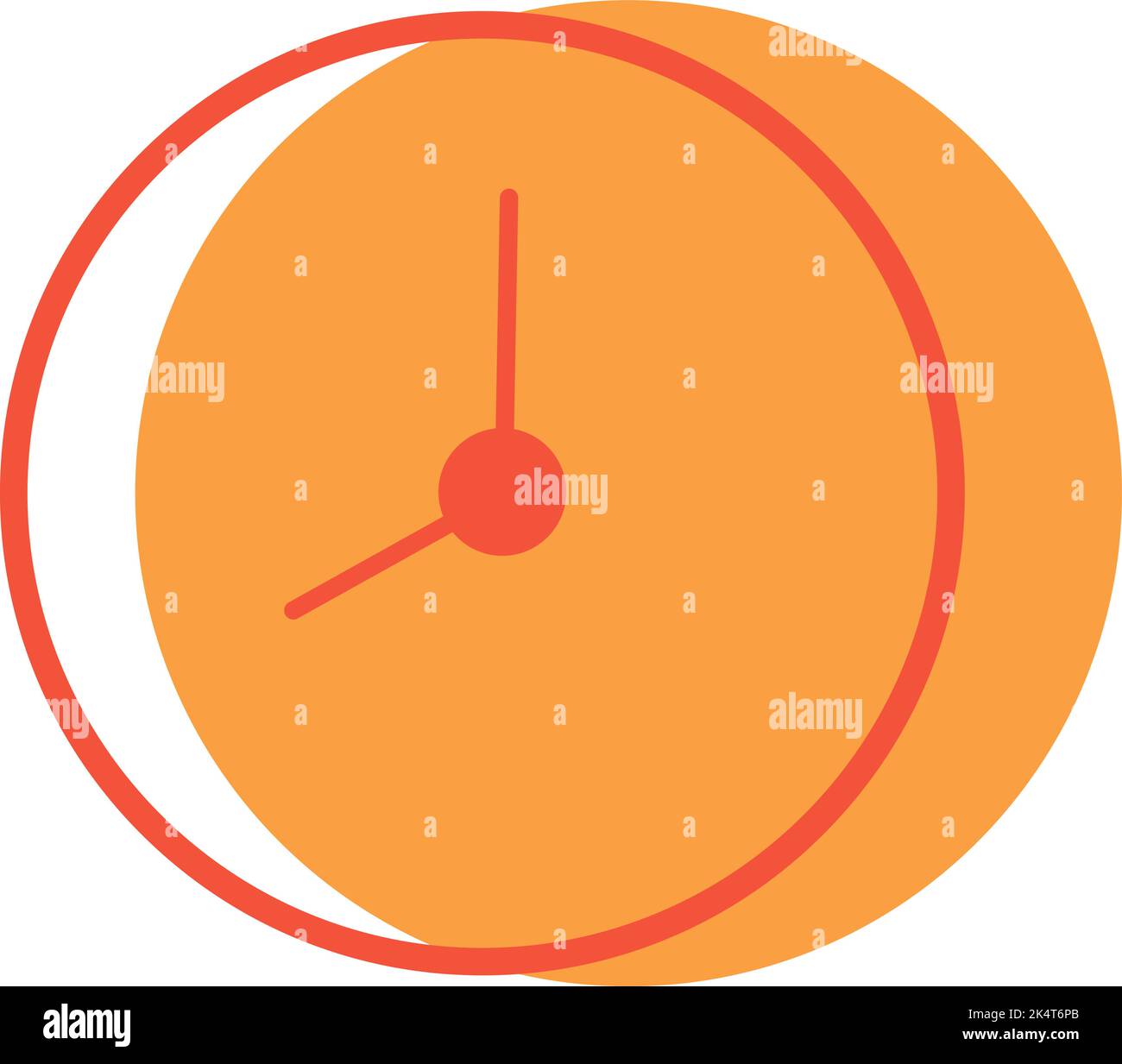 Horloge murale ronde simple, illustration, vecteur sur fond blanc. Illustration de Vecteur