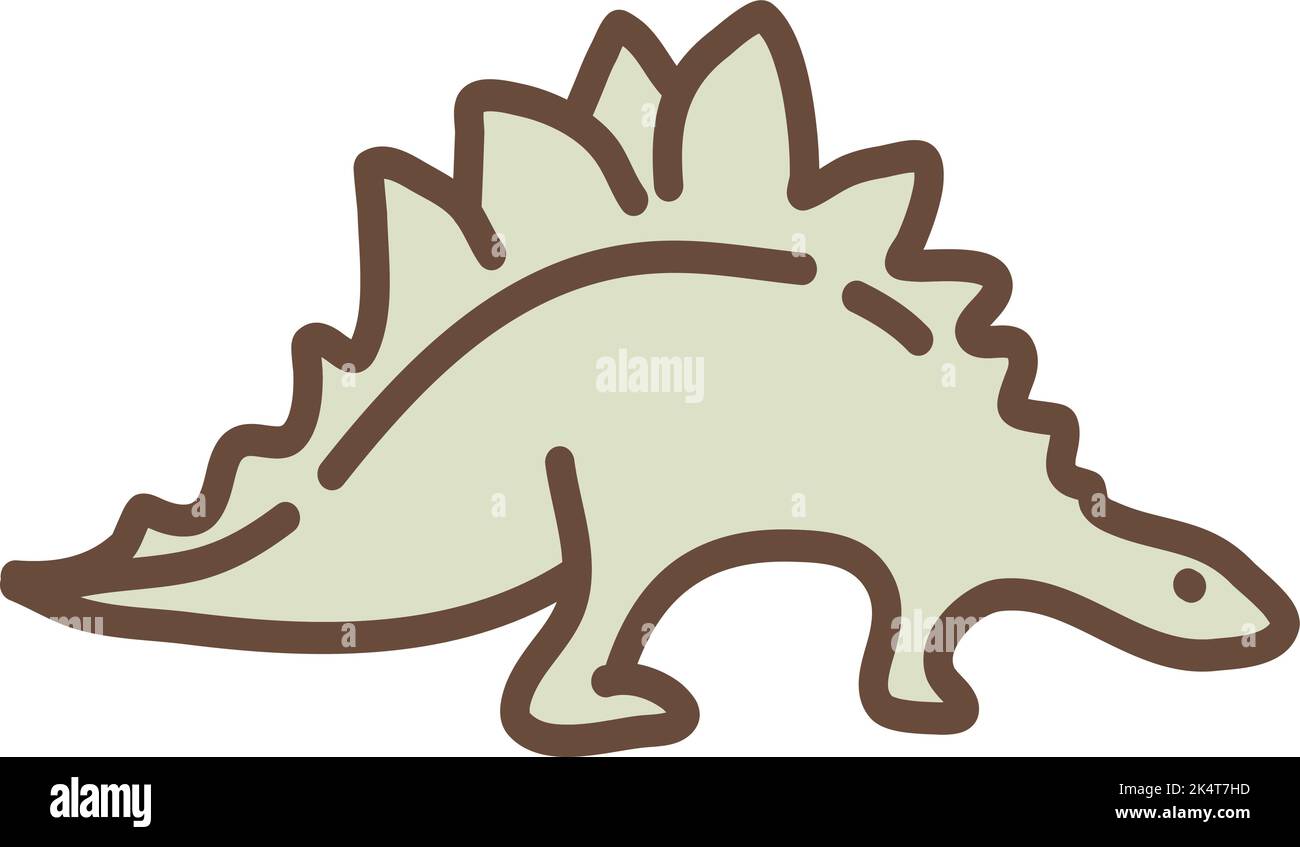 Dinosaure vert, illustration, vecteur sur fond blanc. Illustration de Vecteur