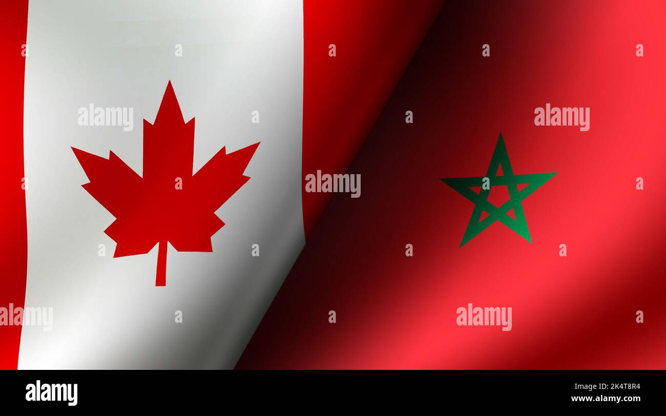 Football 2022 | cartes de match de groupe ( Canada vs Maroc ) Banque D'Images