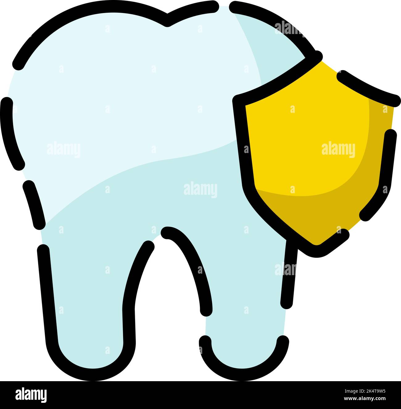 Protection dentaire, illustration, vecteur sur fond blanc. Illustration de Vecteur