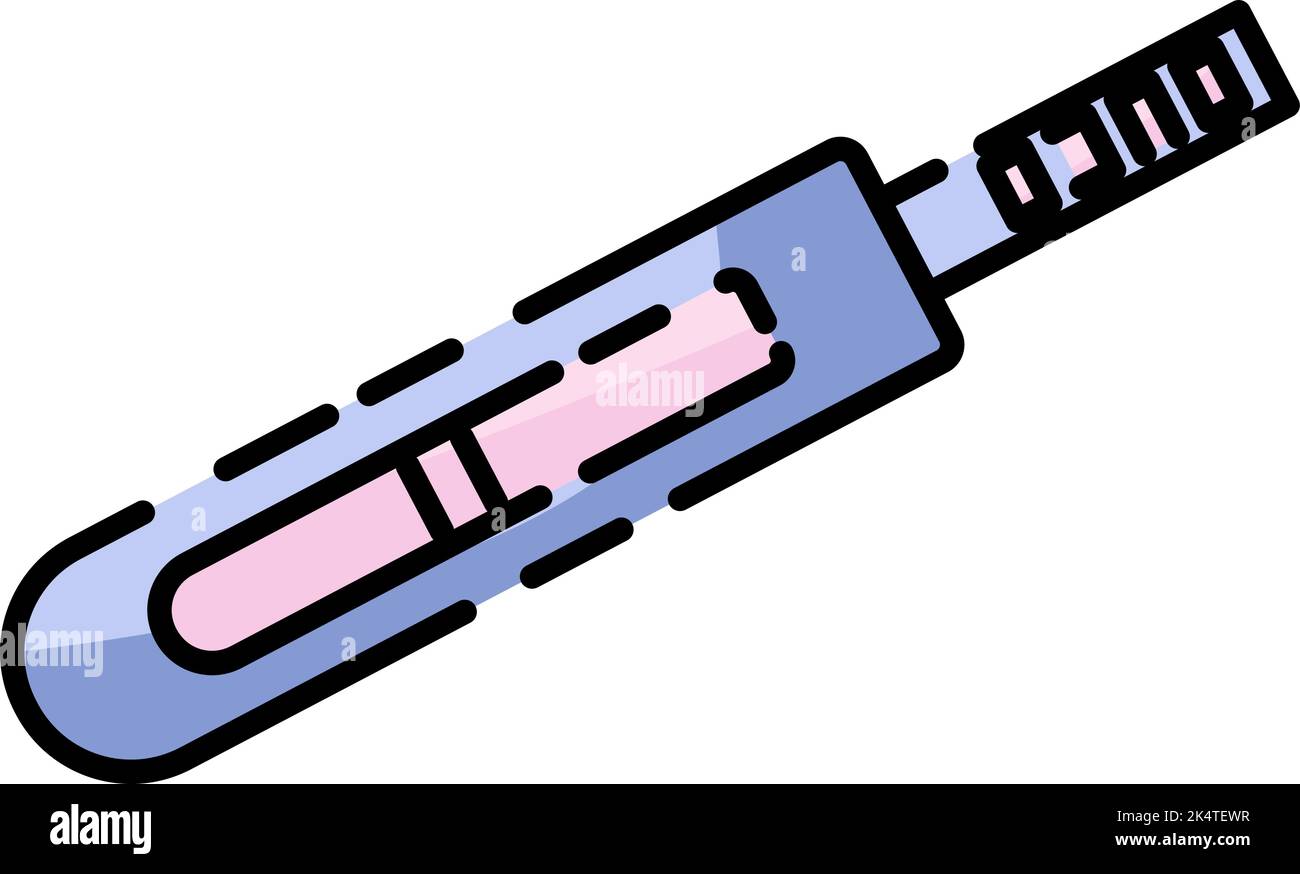 Test de grossesse, illustration, vecteur sur fond blanc. Illustration de Vecteur