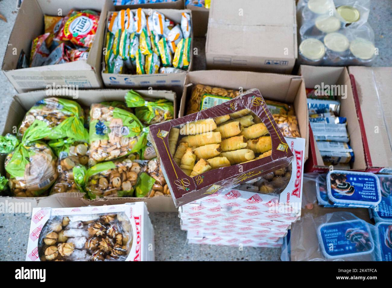 Départ et arrivée des marchandises en provenance et à destination de l'Ukraine, au boulevard Vincent Auriol, gare de Chevaleret, à Paris, France, sur 2 octobre, 2022. Photo de Patricia Huchot-Boissier/ABACAPRESS.COM Banque D'Images