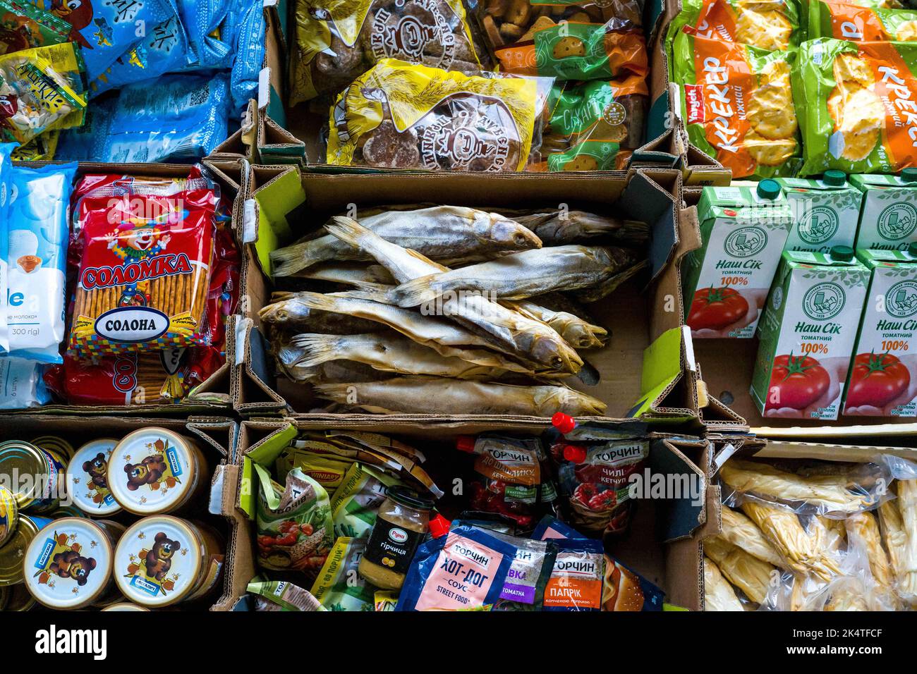 Départ et arrivée des marchandises en provenance et à destination de l'Ukraine, au boulevard Vincent Auriol, gare de Chevaleret, à Paris, France, sur 2 octobre, 2022. Photo de Patricia Huchot-Boissier/ABACAPRESS.COM Banque D'Images