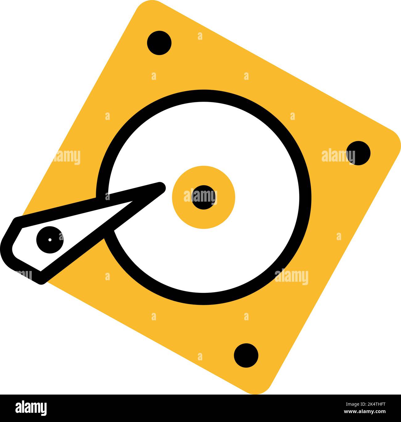 Disque dur du PC, illustration, vecteur sur fond blanc. Illustration de Vecteur