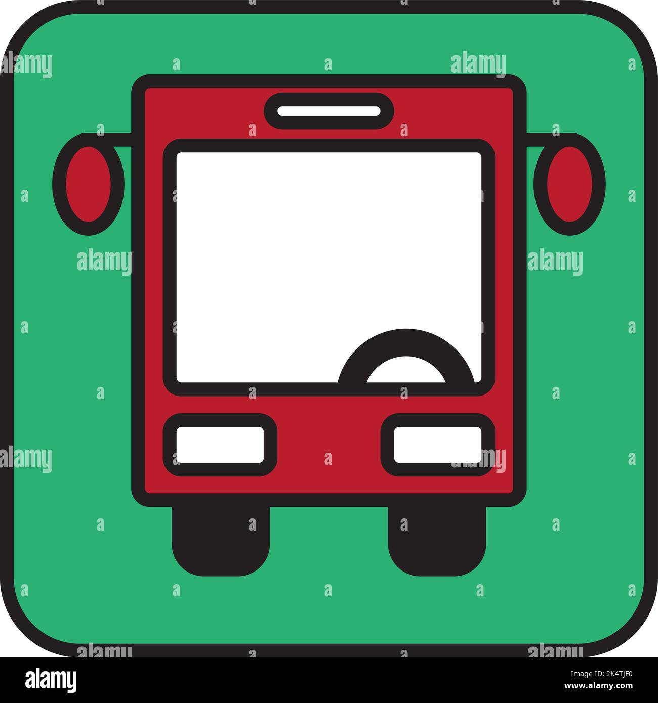 Bus rouge, illustration, vecteur sur fond blanc. Illustration de Vecteur