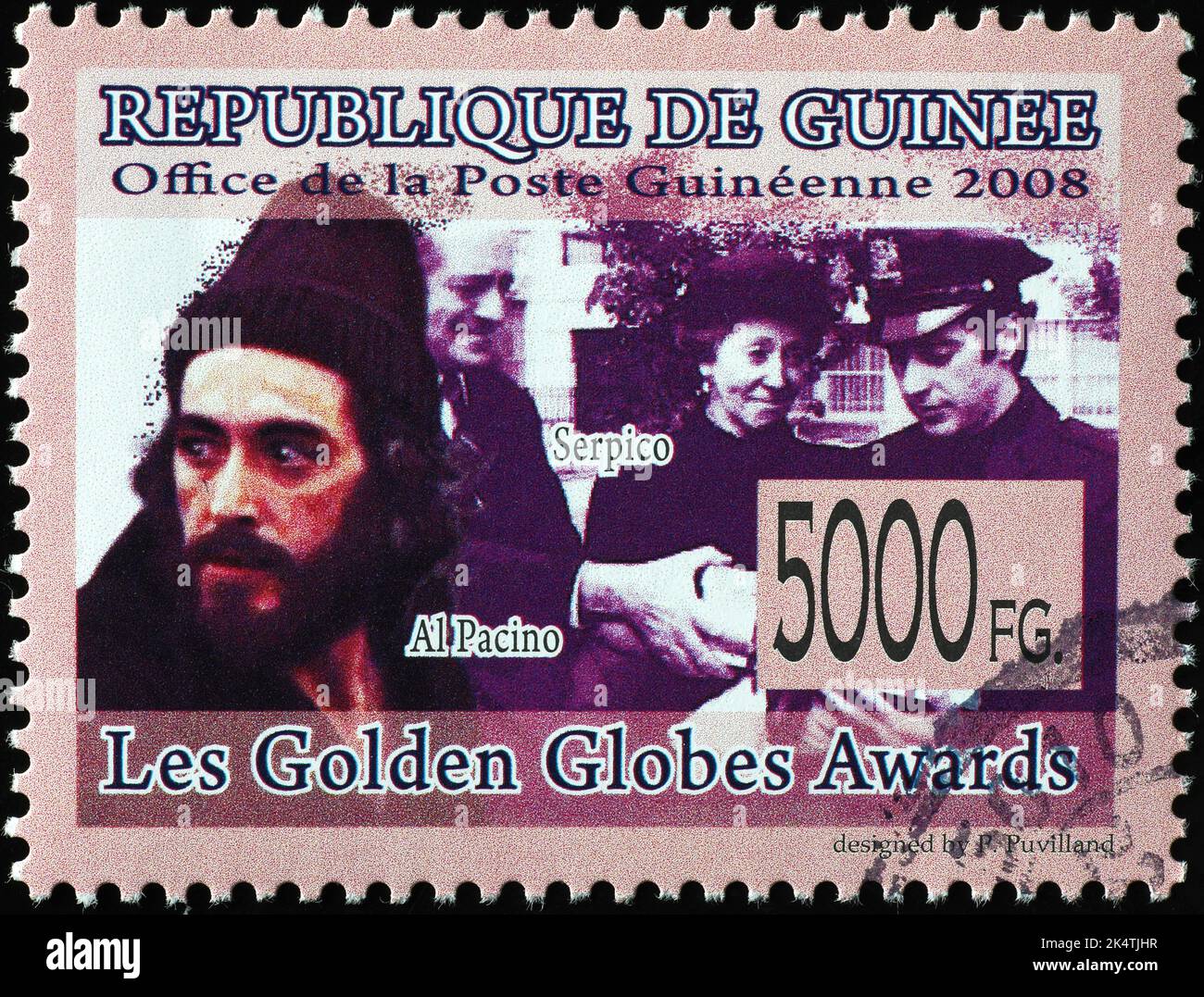 Al Pacino dans 'Spico' sur le timbre de la Guinée Banque D'Images